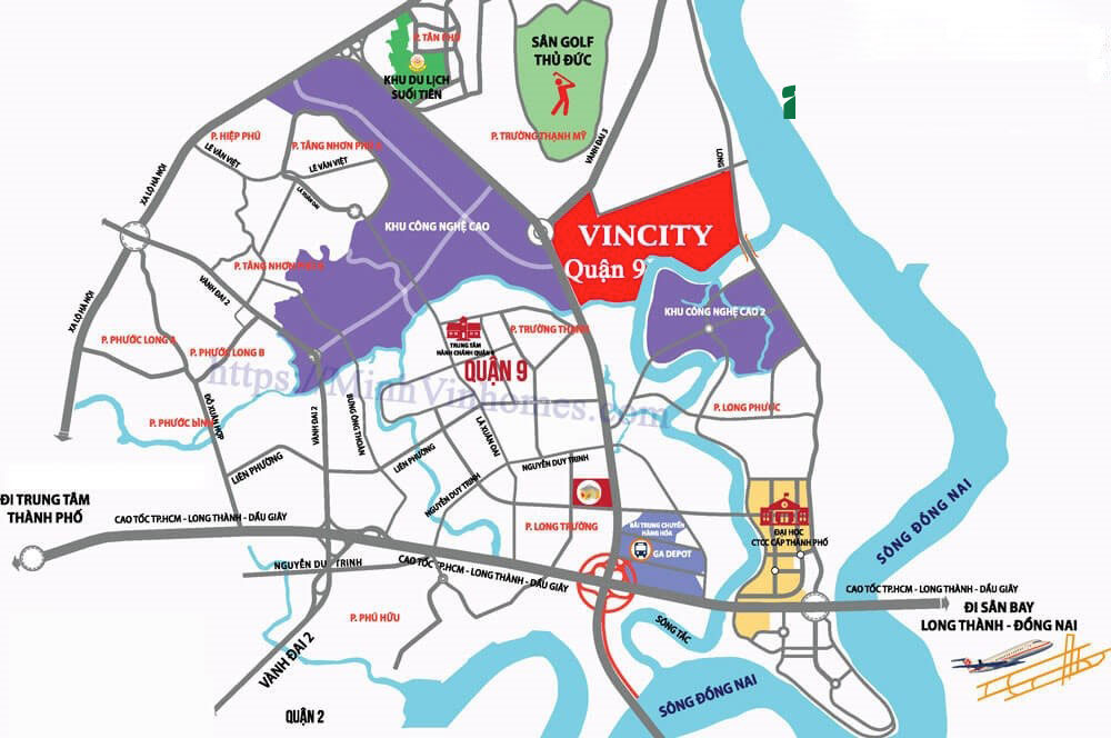 vị trí vincity quận 9